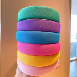 2021 South Korea The Same Sponge Fluorescent Colour broad-Brimmed Hair Band ins Girl Temperament Hairpin Wild lady Hoop Jewellery