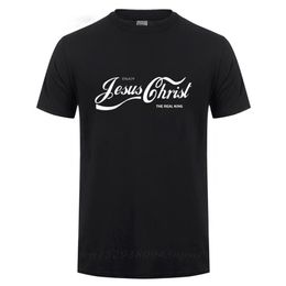 ENJOY JESUS CHRIST THE REAL KING CHRISTIAN FUN T SHIRT Baptism Church Bride Squad Aesthetic Faith Cotton Funny Gift T-Shirt 210714