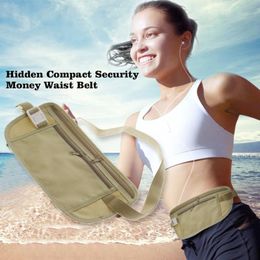 Belts Men And Women Universal Slim Jogging Waist Bag Lightweight Travel Pouch Compact Security Money Outdoor Running Belt