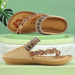Women flip flop sparkly Rhinestone bunion corrector sandals Street comfort sandals for women summer ladies sandals 2022