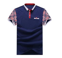 Men's Plus Tees & Polos Summer Shirt Men Fashion Brand Lapel Embroidered Cotton Red Streetwear Size 7XL