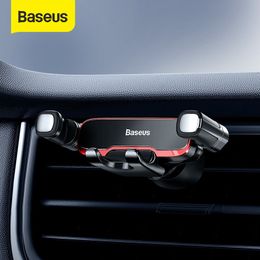 Baseus Car Air Vent Mount Cell Support Holder Stand Samsung Metal Gravity Phone Hold