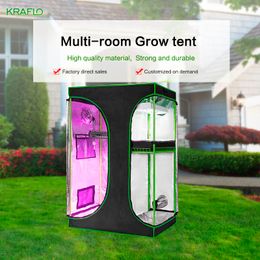 KRAFLO Practical Household Multi-room plant greenhouse Hydroponic indoor grow tent 2 in 1