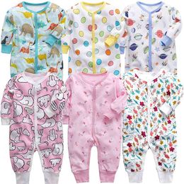 Unisex born Romper 1/2/3Pcs Baby Girl Jumpsuit Spring Long Sleeves Boys Clothes Body Suit Cartoon 0-24M Infant Outfits 210816