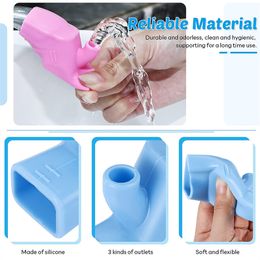 Elastic Adjustable Faucet Extender Silicone Washing Sink Water Spout Nozzle for Kitchen Bathroom Accessories Hand Tooth Brushing Gargle Tap Tub Extension Philtre