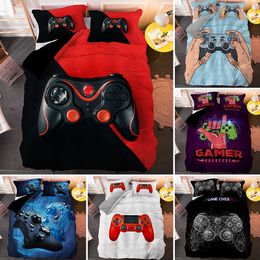 Modern Technology Trends Gamer Bedding Set For Adult Kids Gamepad Comforter Cloth Duvet Cover Hippie Nordic Bed Covers 210317