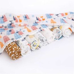120X110cm s born Swaddle Wrap Blankets Cotton Infant Muslin Diaper Cloth Blanket 211029