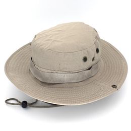 Wide Brim Hats Bucket Hat Safari Boonie Men's Panama Fishing Cotton Outdoor Unisex Women Summer Hunting Bob Sun Protection Army
