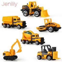 Mix Mini Diecast Construção Veículo Engenharia Carro Escavadora Rolo Dump Modelo Brinquedos Lote de Crianças Adulto