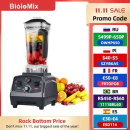 BioloMix 3HP 2200W Heavy Duty Commercial Grade Timer Blender Mixer Juicer Fruit Food Processor Ice Smoothies BPA Free 2L Jar H1103