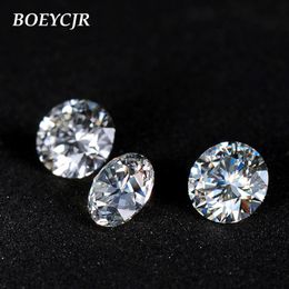 BOEYCJR F Color 0.5/0.6/0.8/1/1.2/1.5/2/2.5/3/3.5/4/4.5/5ct Round Brilliant Moissanite Diamond Loose Bead Jewelry Accessories Q0531