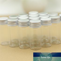 12 Pieces 30*70mm 30ml Small Glass Vial Bottles Aluminium Caps Tiny Jars Transparent Containers Perfume Bottles