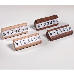 Wooden Retail Price Cubes Dollar Adjustable Snap Number Digit Stick Phone Watch Jewellery Merchandise Counter Display Stand Tag
