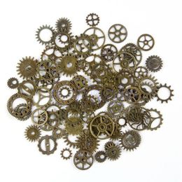 steampunk gear charms Canada - Charms Mixed 90g Steampunk Gear Pendants Antique Bronze Tone Jewelry Making DIY Bracelet Necklace Handmade Craft Accessorie