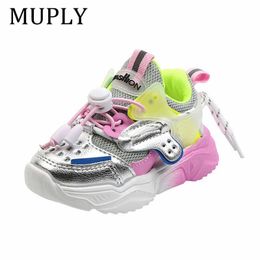 Kid Fashion Sport Shoes for Girls Boys Colorful Sneakers Baby Soft Bottom Breathable Outdoor Kids Shoes for 1-6 Years G1025