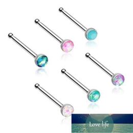 50pcs/lot Opalite Rings Nostril Nose Ring Straight Studs 20g~0.8mm Body Piercing Jewelry Factory price expert design Quality Latest Style Original Status