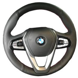 Hand sewn leather steering wheel cover for BMW 3 Series 320 / 5 Series 525 / x1x3x5x6e60e90