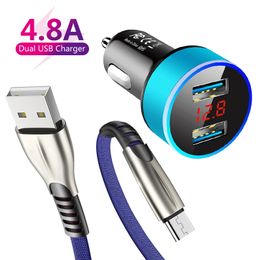 Cell Phone Chargers Car Charger Dual USB Adapter For Huawei P20 P30 P40 Lite Pro Xiaomi Samsung S20 S10 S9 Universal Mini USB