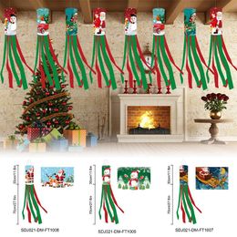 Christmas Decorations Windsock Flags Winter Weather Vane Outdoor Hanging For Yard Patio Lawn Garden Porch Party Decor Ow