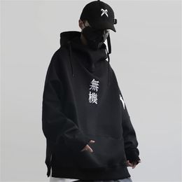 techwear hoodie UK - April MOMO Harajuku Hoodies Men Embroidery Ninja Streetwear Hoodie Sweatshirt Man Hip Hop Cotton Pullover Techwear Tops Male 201126