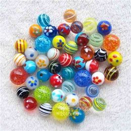 Free 46pcs/lot 16mm-18mm Glass marbles jump chess pieces Vase aquarium decoration ball 210607