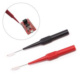 a piercing needle Australia - Multimeters Car Multimeter Test Lead Extention Back Piercing Needle Tip Micro Pin Probes Tool 2 Pcs (Red,Black)