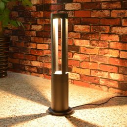 Lawn Lamps 10W Aluminum Cylinder Light Outdoor Garden Pathway Road Pillar Villa Landscape Backyard Patio Decoration Bollard Lamp