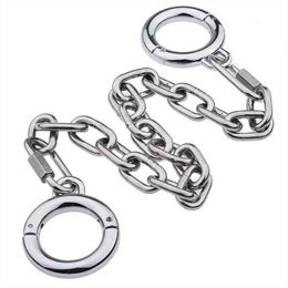 NXY SM bondage sm Handcuffs female toys stainless steel metal handcuffs bondage training chains Metal chain 1126