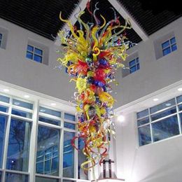 100% Mouth Blown CE UL Borosilicate Murano Glass Dale Chihuly Art Colorful Murano Glass Lighting Chandelier Crystals