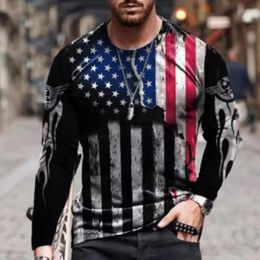 Men's Loose Tshirt New Arrival Spring Autumn Fashion 3D Printed Round Collar T-shirt