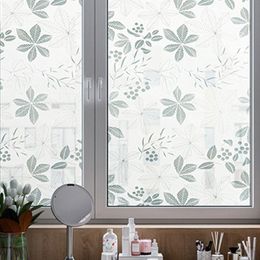 Window Stickers 1M/Roll Sticker Frosted Glass Film Waterproof Self-adhesive Removable Wallpaper Home&Living Furniture Bathroom