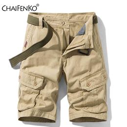 Mens Summer Army Tactical Cargo Shorts Fashion Khaki Multi-pocket Casual Short Pants Loose Military Men