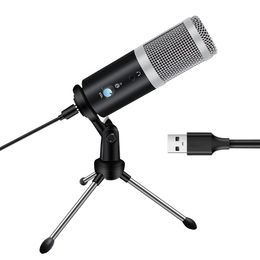 Computer Usb Pc Microphone Tripod Microfono With Headphone Jack Usb Cardioid D97 Microfone Condensador With Spider For Streaming