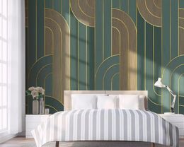 Wallpapers Papel De Parede Geometric Abstract Golden Lines Texture 3d Wallpaper,living Room TV Sofa Wall Bedroom Bar Papers Home Decor