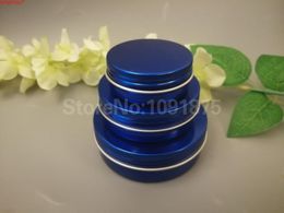 50pcs/lot 30g blue Colour Aluminium tins, 1 oz metal tin, 30ml jars for cosmetics, candle, cream, mask, bath salthigh quatity