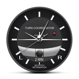 Aviation Classic Silent Non Ticking Wall Clock Aircraft Cockpit Style Face Wall Clock Airplane Instrument Timepiece Pilots Gift 210309