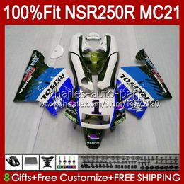 Injection For HONDA NSR250R MC21 PGM3 NSR250 103HC.193 cyan glossy NSR 250 R NSR 250R 90 91 1992 1993 NSR250RR 1990 1991 92 93 OEM Fairing