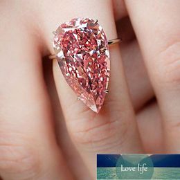 Luxury Wedding Beautiful Ladies Rings Wedding Engagement Statement Ring Crystal Zircon Ladies Rings Romantic Valentine's Gift