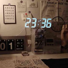 Simple Nordic Digital Clock Modern Luminous Alarm Led Digital Clock Desk for Students Orologio Digitale Home Accessories EI50SZ 211111