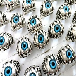 Wholesale lots 30 blue eye claw Silver Charming Jewellery rings