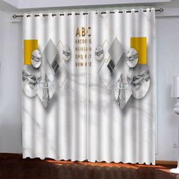 2021 Home Decor 3D Blackout Curtain Living Room Creativity Photo Window Curtains Modern Fashion Room Curtain Drapes