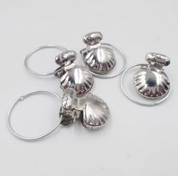 Shell Rings Shape Curtain Clips Stainless Steel Window Shower Clothes Pegs Clamps Drapery Hook Storage 100sets SN2687