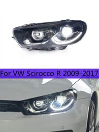 Headlight Assembly For VW Scirocco R LED Headlights 2009-17 DRL+Bi xemom lens turn signal FACELIFT