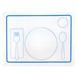 Mats & Pads 30cm Blue Pink Silicone Placemat For Kids Montessori Early Educational Materials Table Manners Preschool Child Education