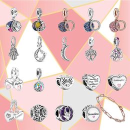 2020 New Fashion All-match High-quality Autumn And Winter Series Charms Female Original Shiny Crystal Heart Family Tree Jewelry Q0531