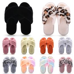 Wholesale Classic Winter Indoor Slippers for Women Snow Fur Slides House Outdoor Girls Ladies Furry Slipper Flats Platforms Soft Comfortable Shoes Sneakers 36-41