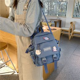 Women Korean Style Canvas Small Mini Fashion Travel Cute Backpack School Tennage Girl Shoulder Bags