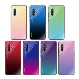Phone Shell Cases Gradient Tempered Glass Hybrid Back Cover Scratch-Resistant For Samsung Galaxy A50S/A30S