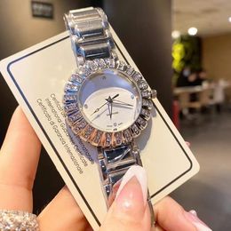 Abito donna orologi zaffiro donna wirstwatches top brand diamante lunetta lusso cinturino in acciaio inossidabile orologio al quarzo per signora capodanno regalo di San Valentino montre de luxe