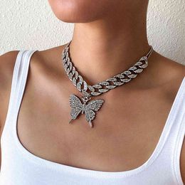 Cuban Link chain butterfly necklace female 2020 chocker Jewellery fashion jewellery accessories